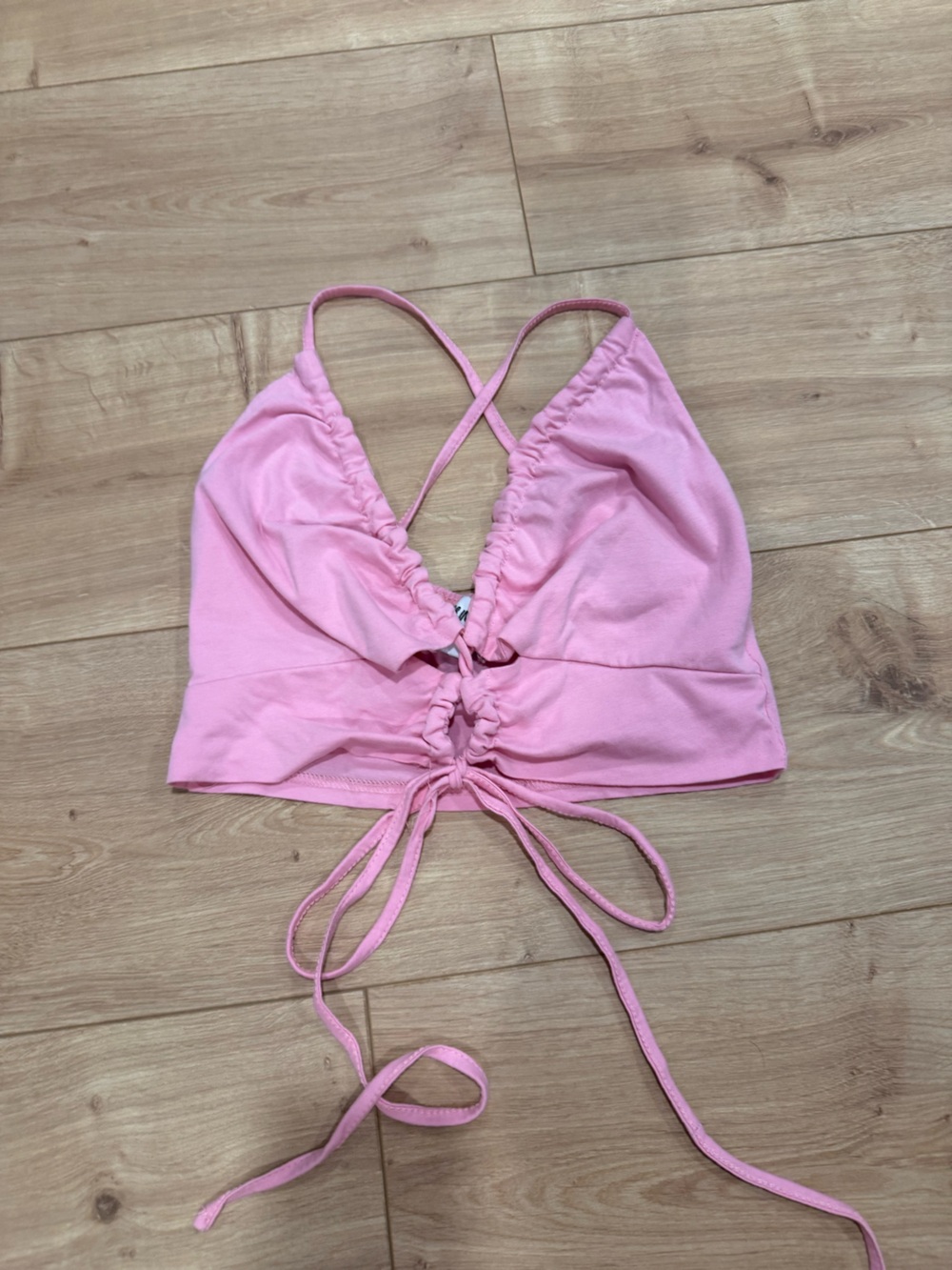 Princess Polly Light Pink Triangle Cinch Top